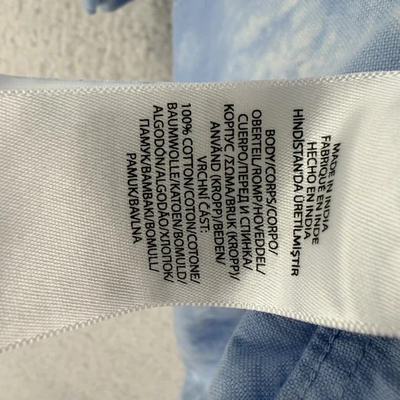 Polo Ralph Lauren Shirt Boys XL 18/20 Blue Tie Dye Short Sleeve Button Down - Picture 8 of 9